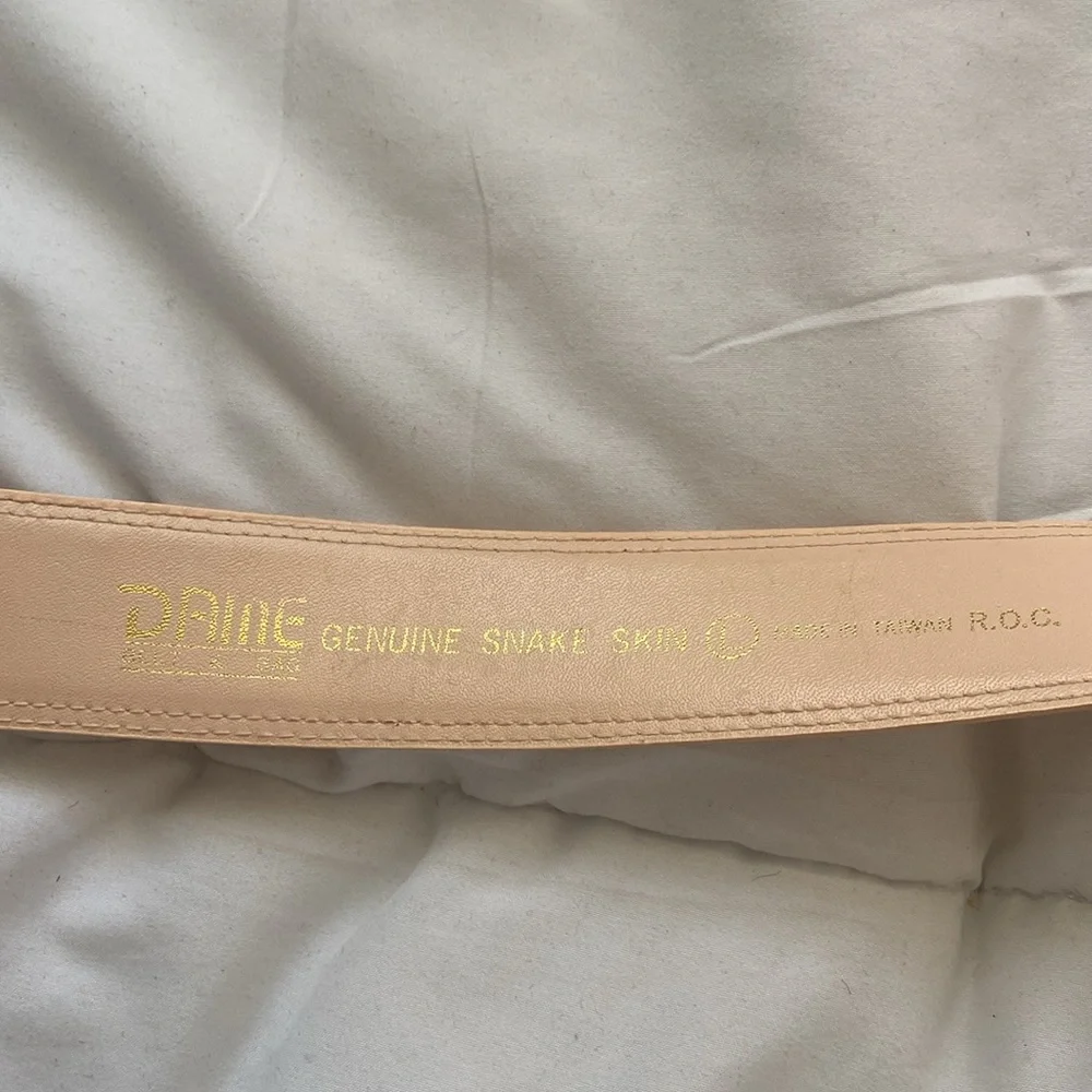Dame Vintage Snake Skin Belt L (40”) cream - Picture 2 of 7